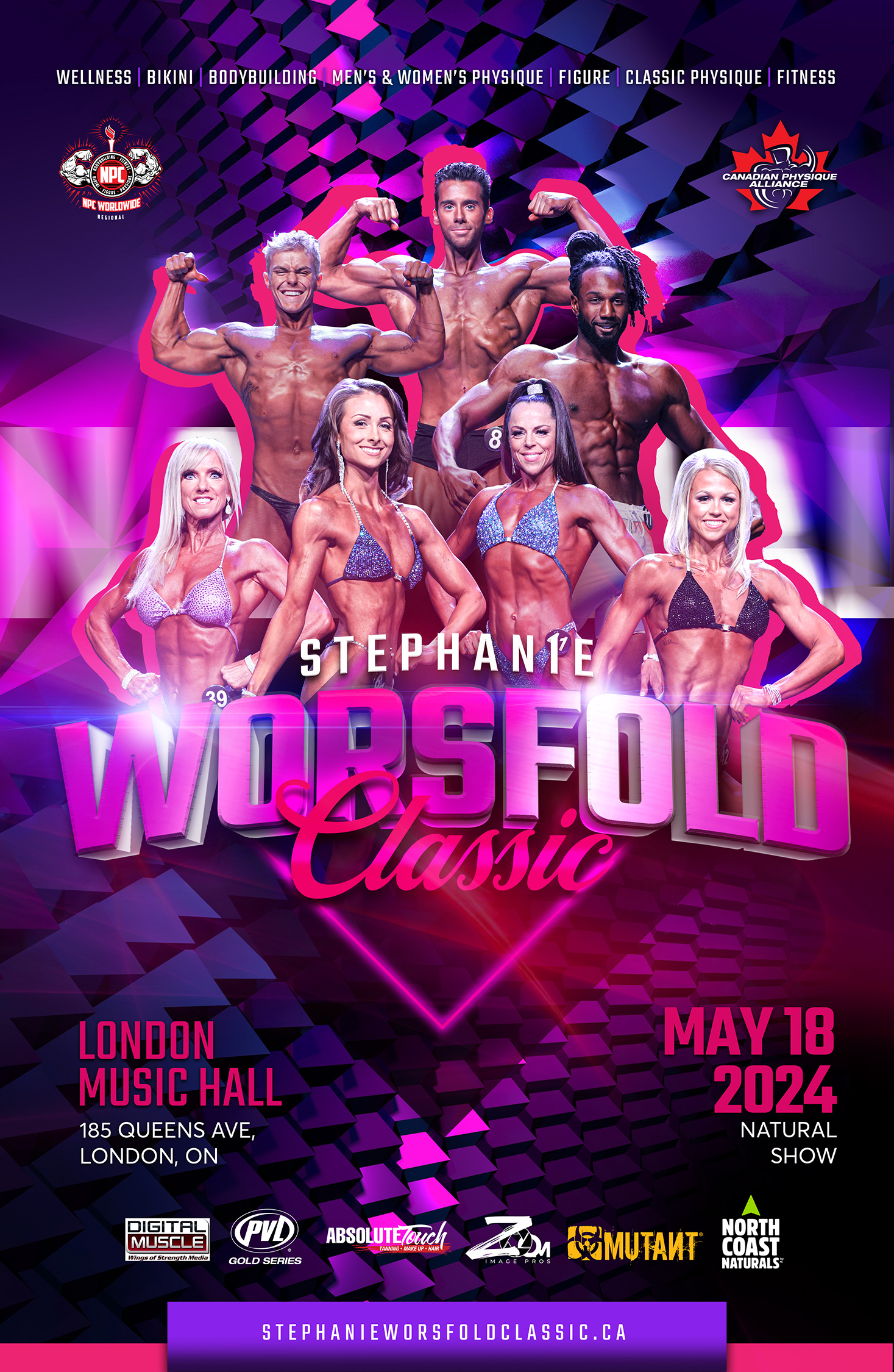 2024 Stephanie Worsfold Natural Classic CPA Bodybuilding Physique